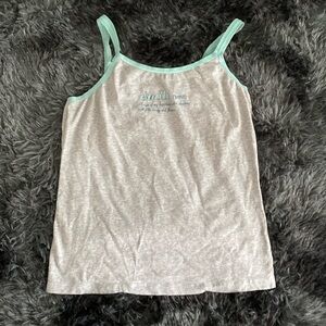 “Smile” definition grey and aqua sleepwear top